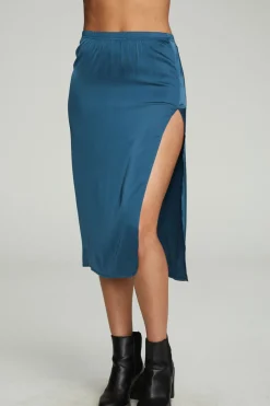 Shop Side Slit Midi Skirt Women Bottoms|Dresses