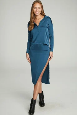 Shop Side Slit Midi Skirt Women Bottoms|Dresses