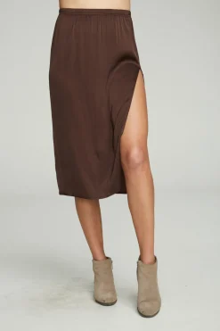 New Side Slit Midi Skirt Women Bottoms|Dresses