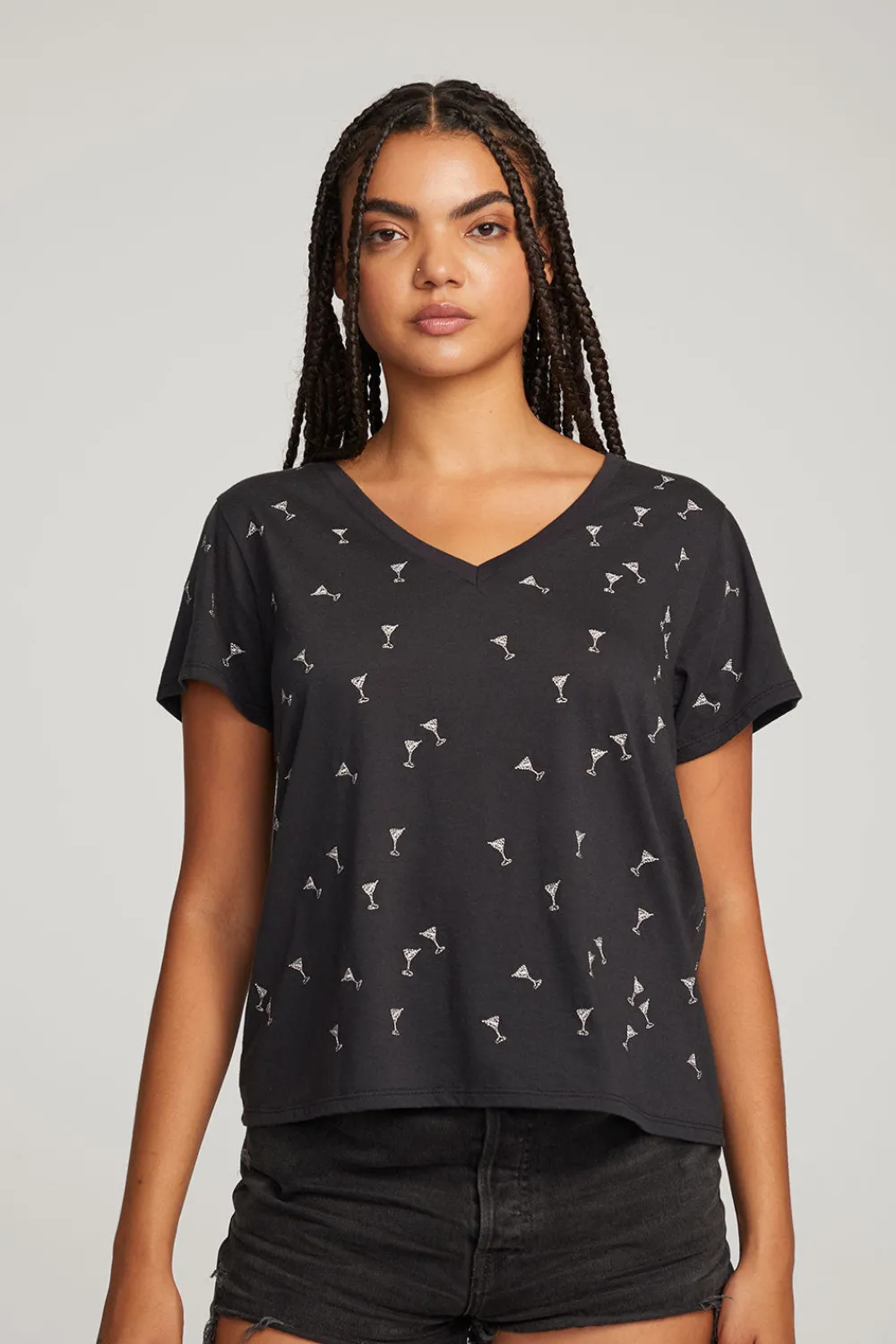 Cheap Silver Martinis Tee Women Loungewear|Graphics