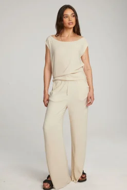 Online Sleeveless Bark Dolman Tee Women Loungewear