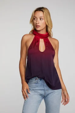 Discount Stretch Silky Woven Halter Top Women Loungewear|Tops