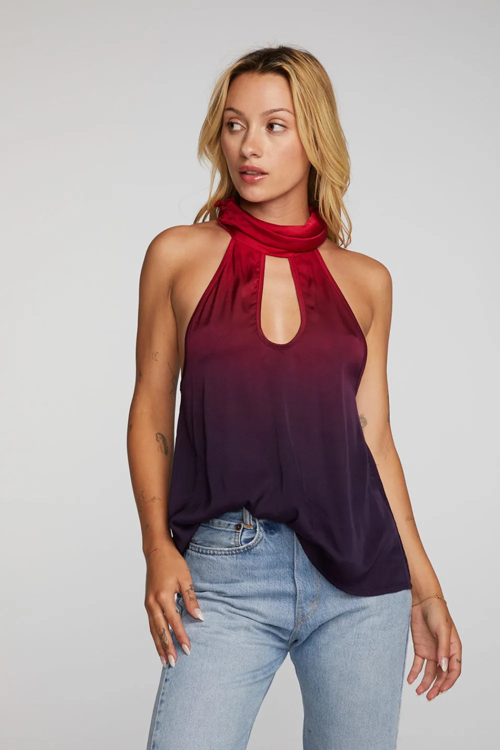 Discount Stretch Silky Woven Halter Top Women Loungewear|Tops