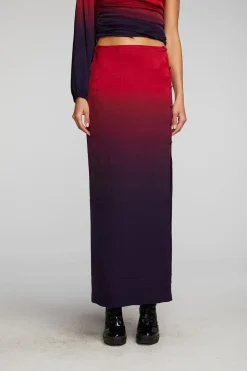Cheap Stretch Silky Woven Midi Skirt Women Loungewear|Bottoms