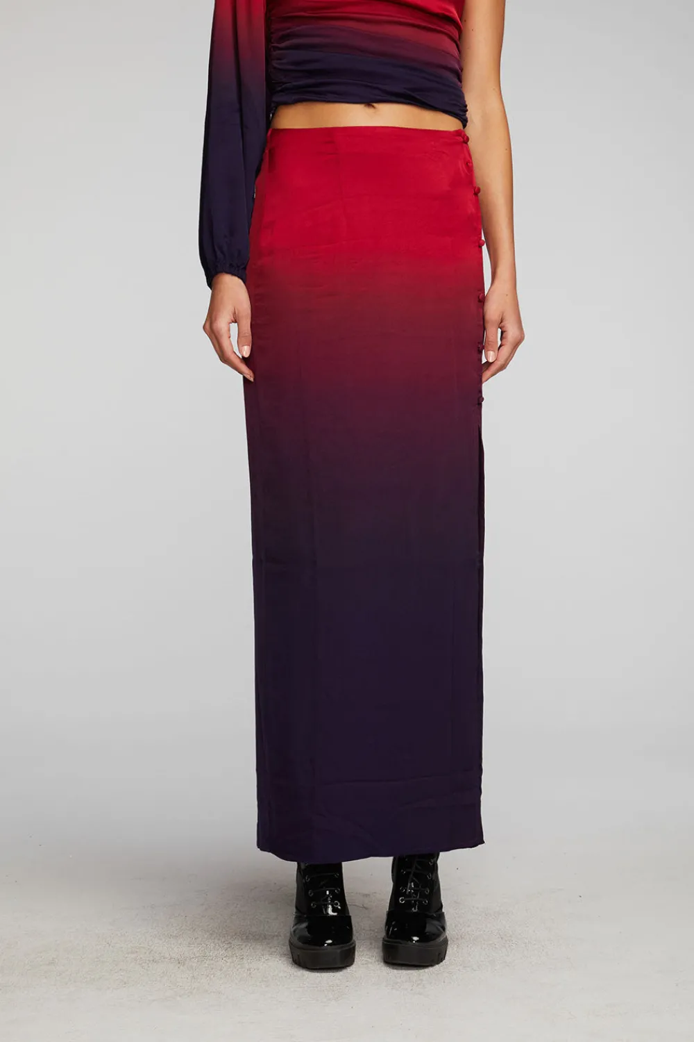Cheap Stretch Silky Woven Midi Skirt Women Loungewear|Bottoms