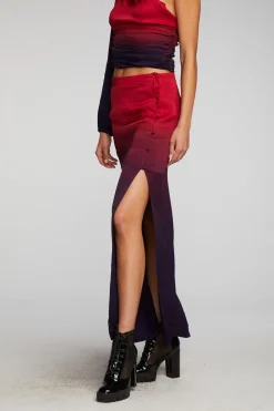 Cheap Stretch Silky Woven Midi Skirt Women Loungewear|Bottoms