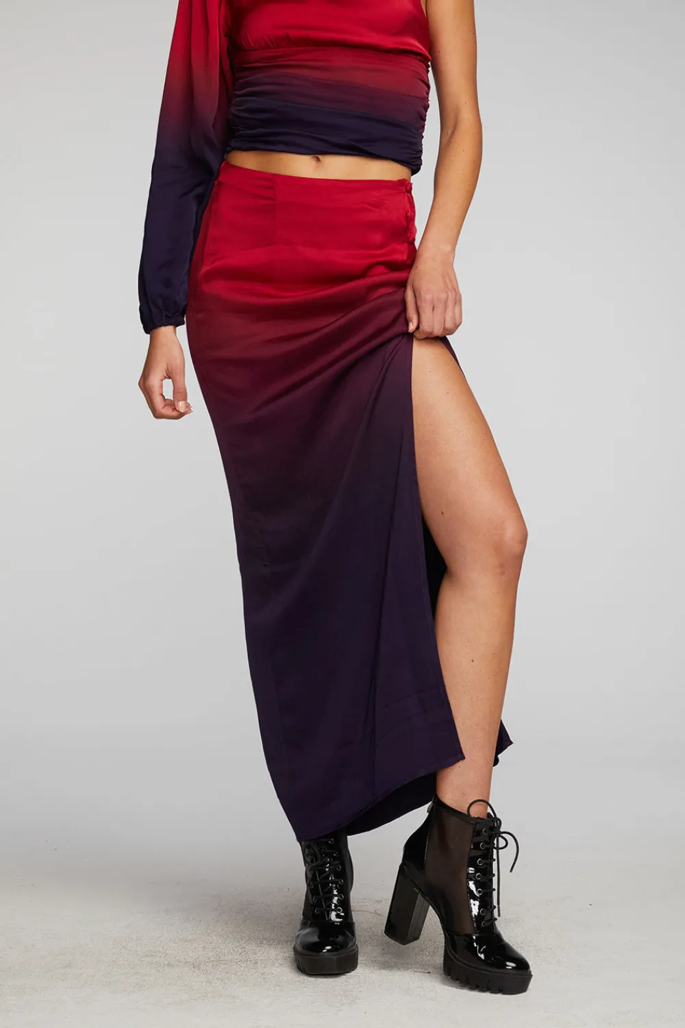 Cheap Stretch Silky Woven Midi Skirt Women Loungewear|Bottoms