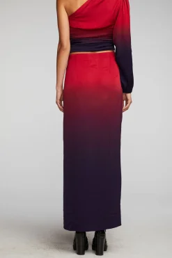 Cheap Stretch Silky Woven Midi Skirt Women Loungewear|Bottoms