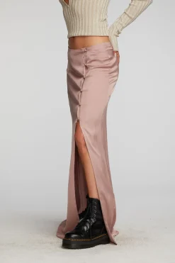Best Sale Stretch Silky Woven Midi Skirt Women Loungewear|Bottoms