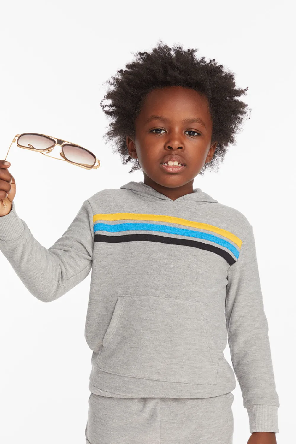 Flash Sale Striped Heather Grey Boys Pullover Hoodie Kids/BOY Boys