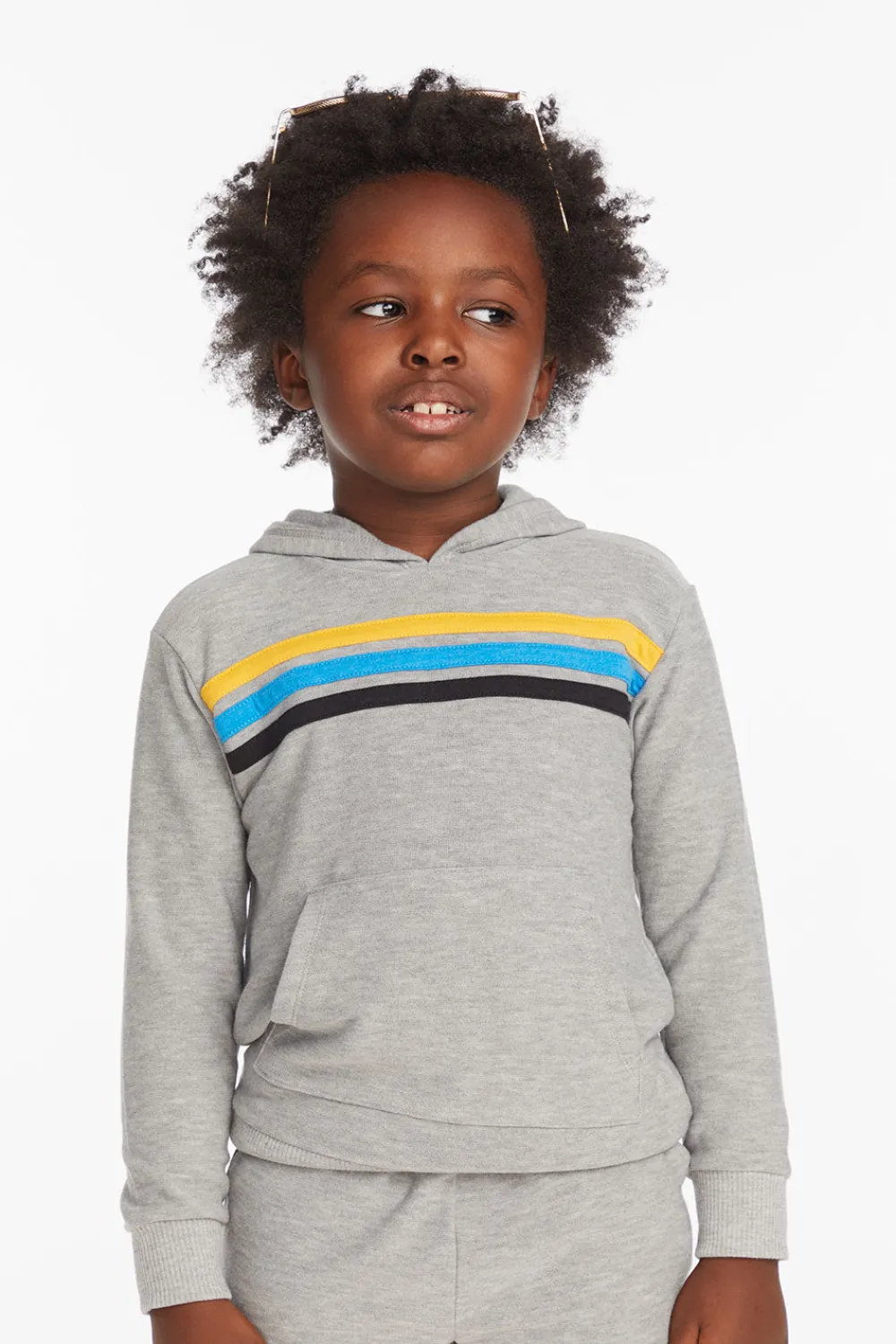Flash Sale Striped Heather Grey Boys Pullover Hoodie Kids/BOY Boys