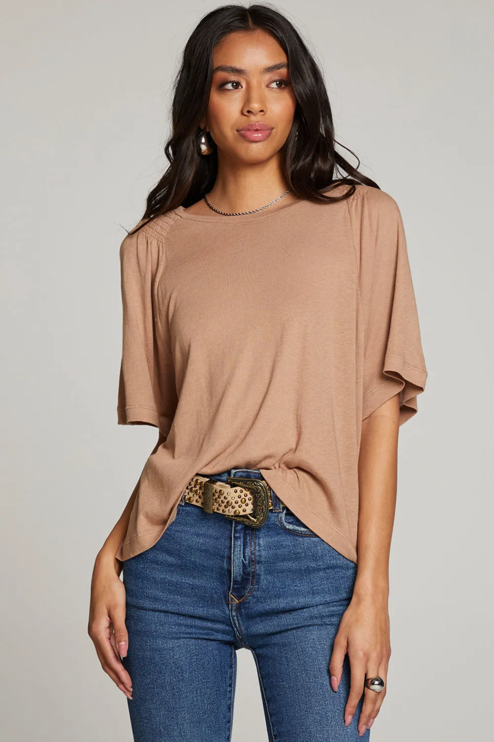 Best Sale Sun Warm Taupe Tee Women Loungewear|Tops