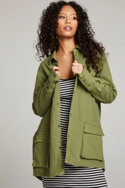 Best Sweet Pea Sphagnum Button Up Women Loungewear|Tops