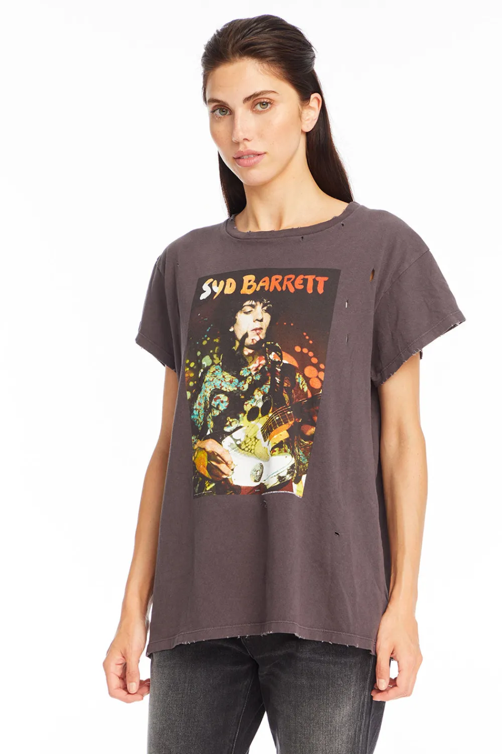 Fashion Syd Barrett - "Syd Psychedelic" Distressed Crew Neck Women Loungewear|Graphics