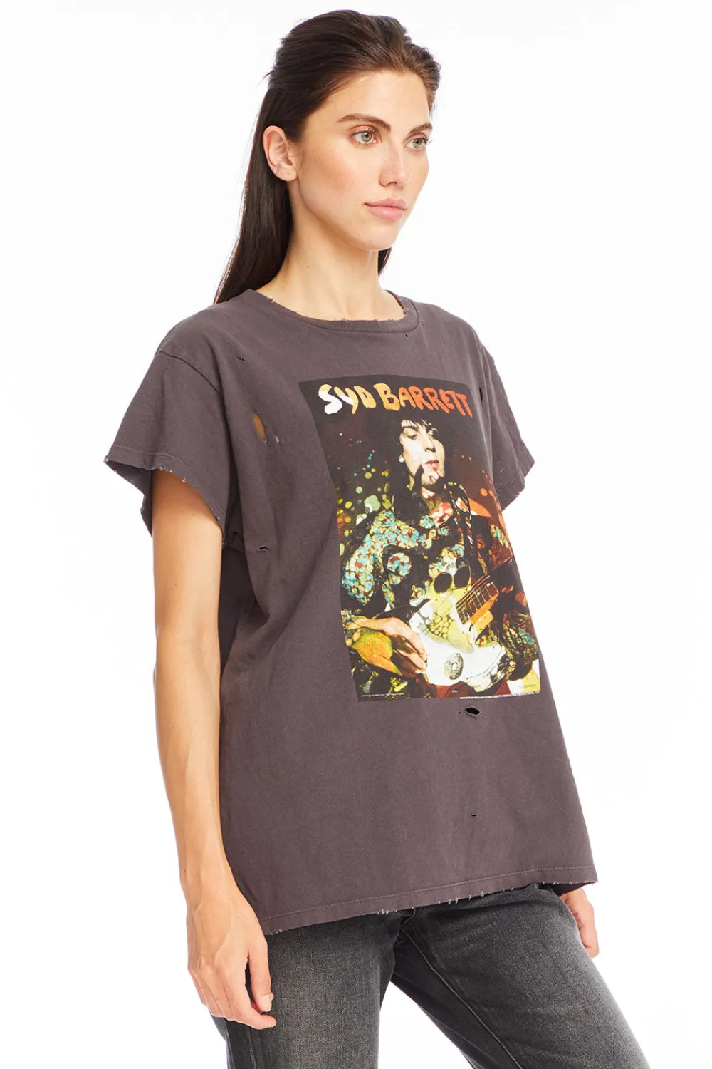Fashion Syd Barrett - "Syd Psychedelic" Distressed Crew Neck Women Loungewear|Graphics