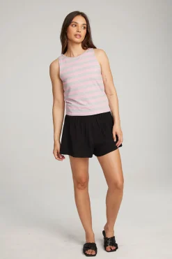 Cheap Teague Pastel Lavender And Grey Marl Striped Tank Women Loungewear|Tops