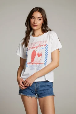Fashion The Hamptons Crewneck Tee Women Loungewear|Graphics