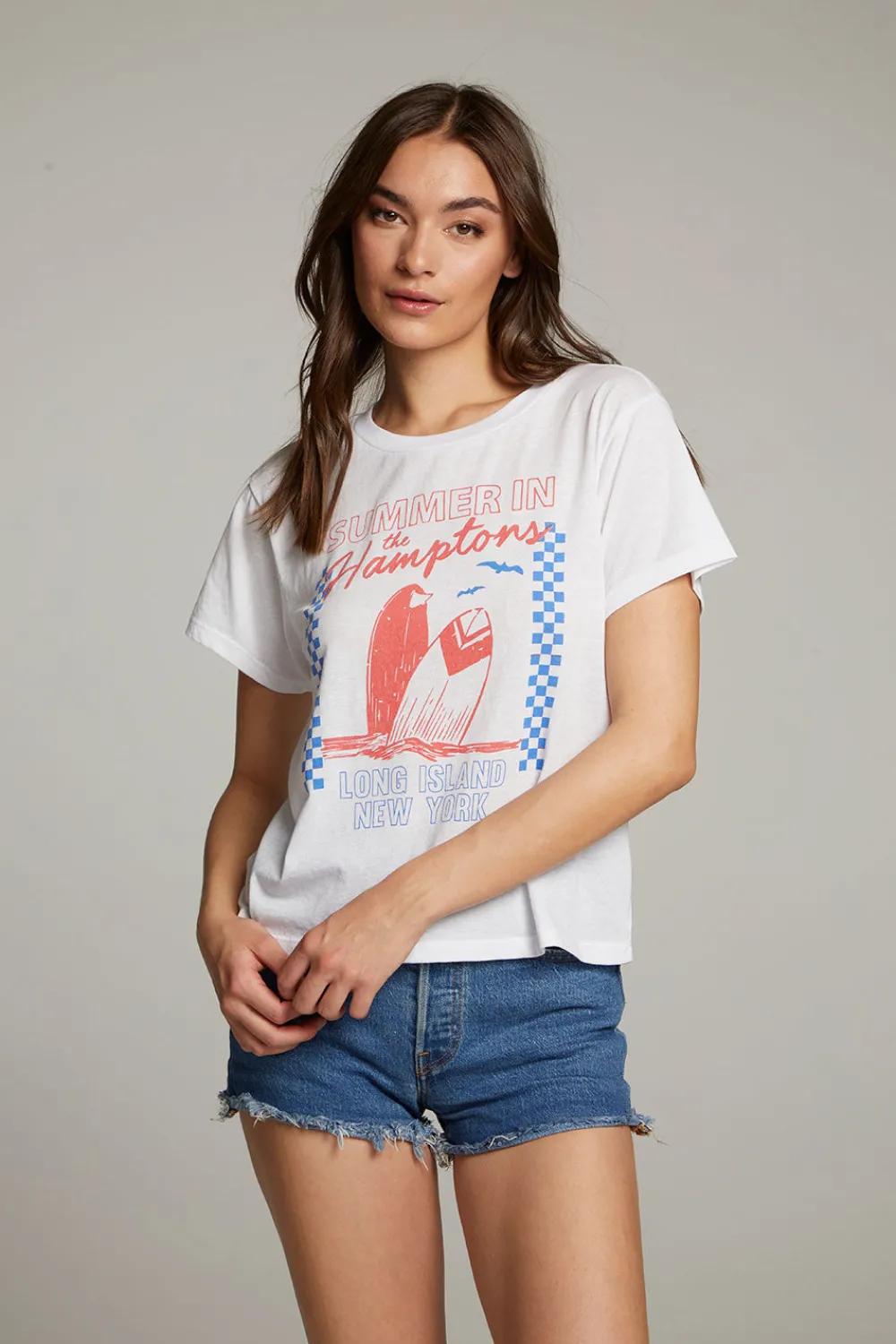 Fashion The Hamptons Crewneck Tee Women Loungewear|Graphics
