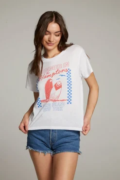 Fashion The Hamptons Crewneck Tee Women Loungewear|Graphics