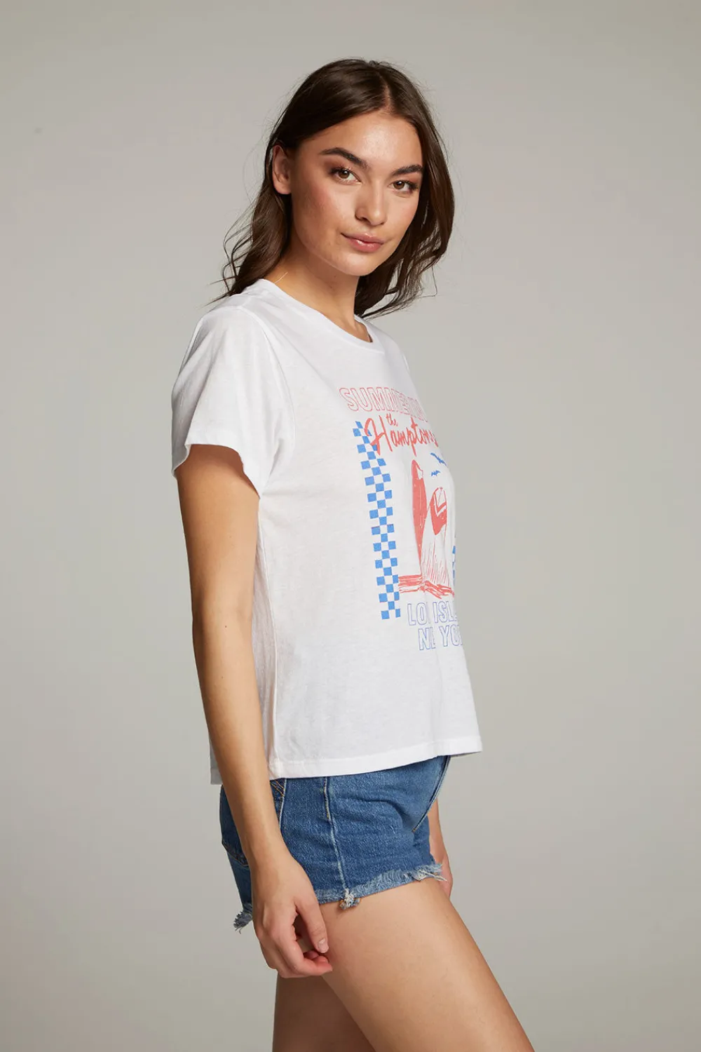 Fashion The Hamptons Crewneck Tee Women Loungewear|Graphics