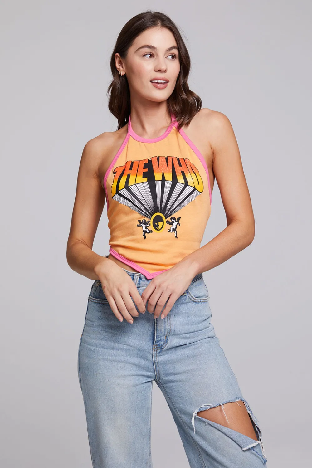 Flash Sale The Who Keith Moon Wallflower Halter Top Women Loungewear|Music