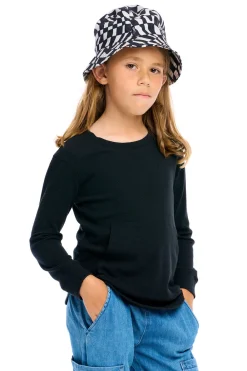 Best Thermal Long Sleeve Crew Neck Shirttail Tee With Kanga Pocket Kids/BOY Boys
