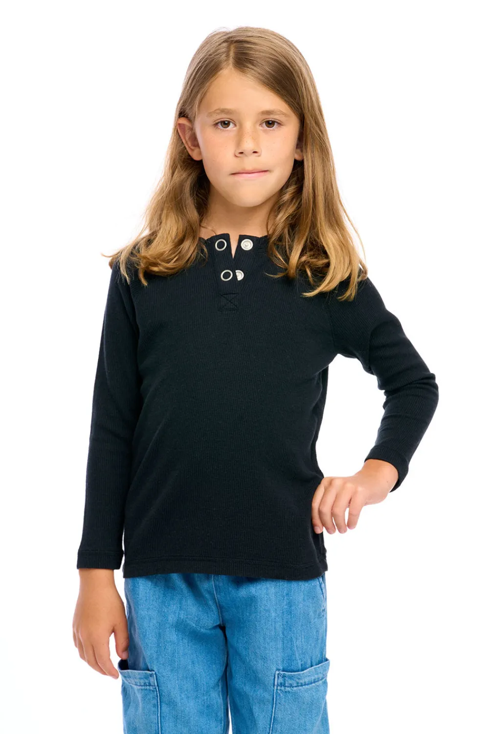 Cheap Thermal Long Sleeve Raglan Henley Kids/BOY Boys