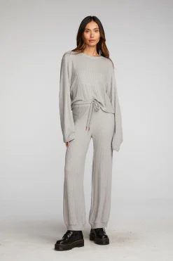 Cheap Thermal Waffle Cropped Long Sleeve Tee Women Loungewear|Tops
