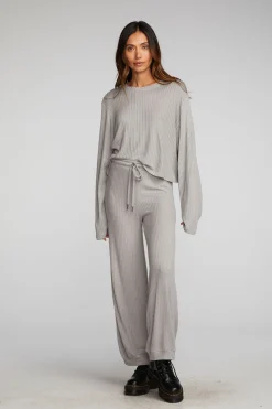 Cheap Thermal Waffle Cropped Long Sleeve Tee Women Loungewear|Tops