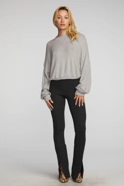 Store Thermal Waffle Long Sleeve Pullover Women Loungewear|Tops