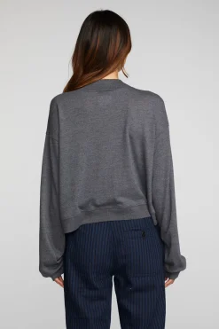 New Triblend Half Zip Pullover With Rib Women Loungewear|Tops