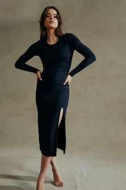 Outlet Vedaa Licorice Midi Dress Women Loungewear|Dresses