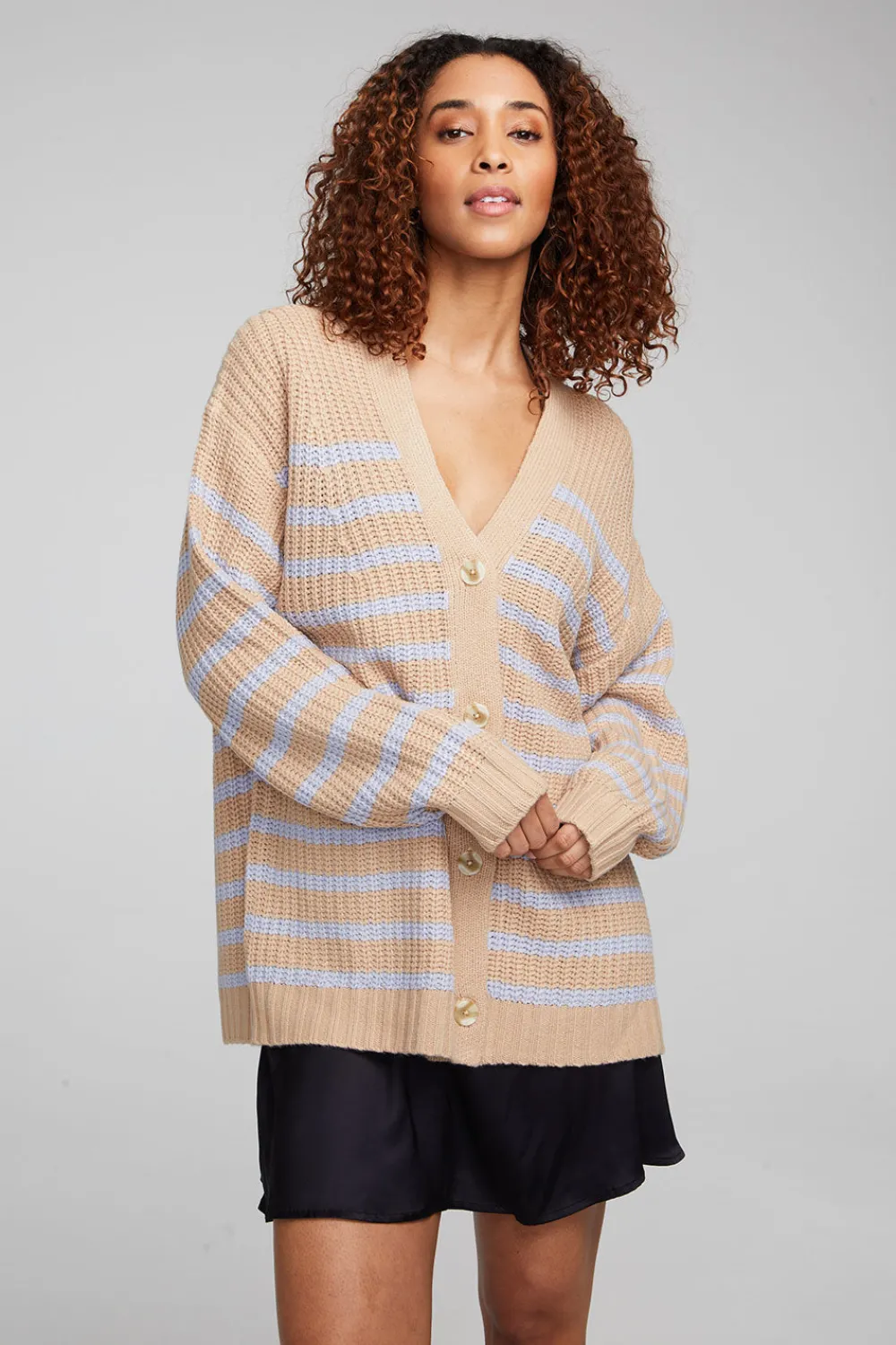 New Vibe Fairfax Stripe Cardigan Women Outerwear|Tops