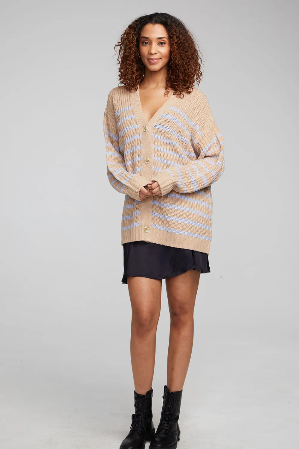 New Vibe Fairfax Stripe Cardigan Women Outerwear|Tops