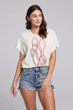 Online Vintage Wallpaper Crew Neck Tee Women Loungewear|Graphics
