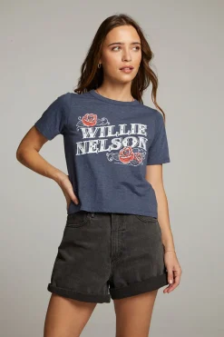 Hot Willie Nelson Roses Tee Women Loungewear|Music