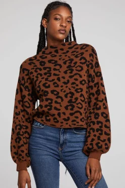 Fashion Willie Old Town Leopard Pullover Women Outerwear|Loungewear