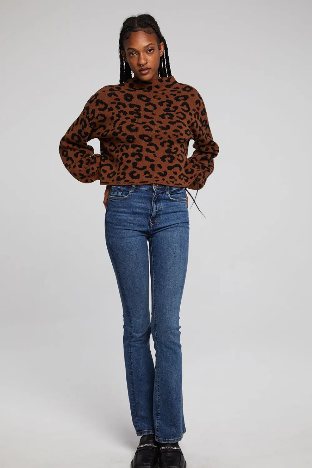 Fashion Willie Old Town Leopard Pullover Women Outerwear|Loungewear