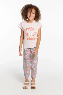 Best Wonder Woman Retro Logo Girls Tee Kids Girls