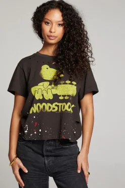 Hot Woodstock Bird On Guitar Tee Women Loungewear|Music