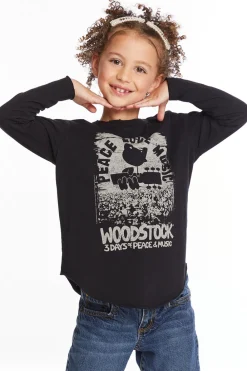 Clearance Woodstock Peace Love Music Girls Long Sleeve Women/Kids Girls|Music