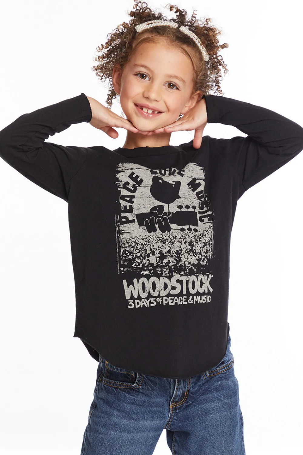 Clearance Woodstock Peace Love Music Girls Long Sleeve Women/Kids Girls|Music