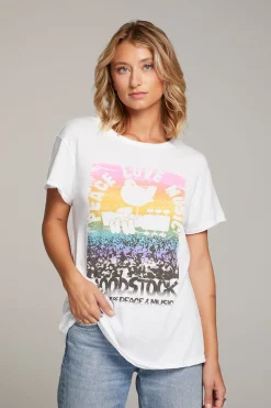 Outlet Woodstock Peace Love Music Tee Women Loungewear|Music