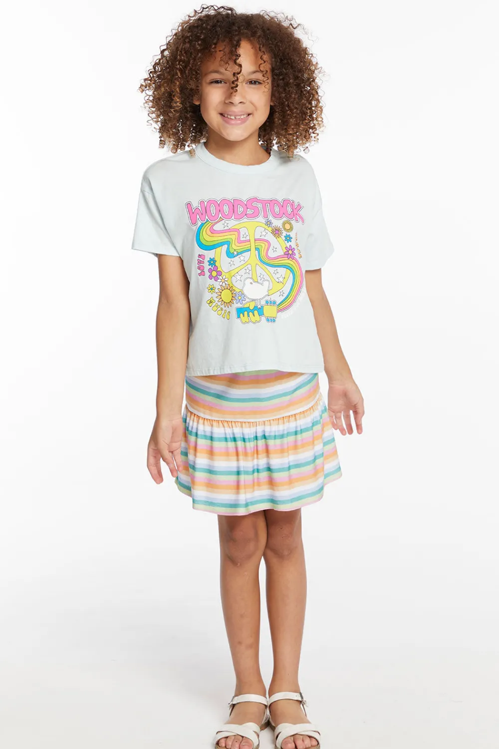 Hot Woodstock Peace Sign Girls Tee Women/Kids Girls|Music