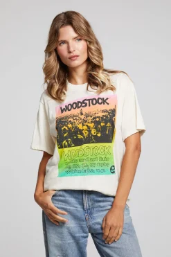 New Woodstock Rainbow Poster Tee Women Loungewear|Music