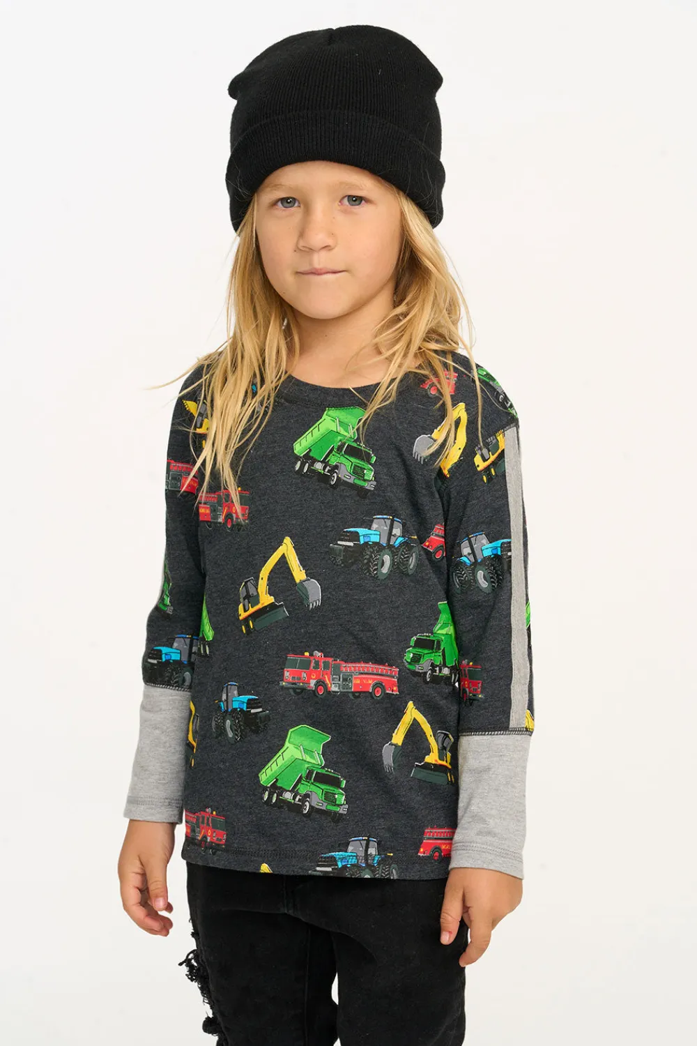 Hot Work Trucks Long Sleeve Kids/BOY Boys