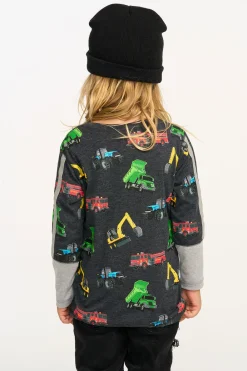 Hot Work Trucks Long Sleeve Kids/BOY Boys