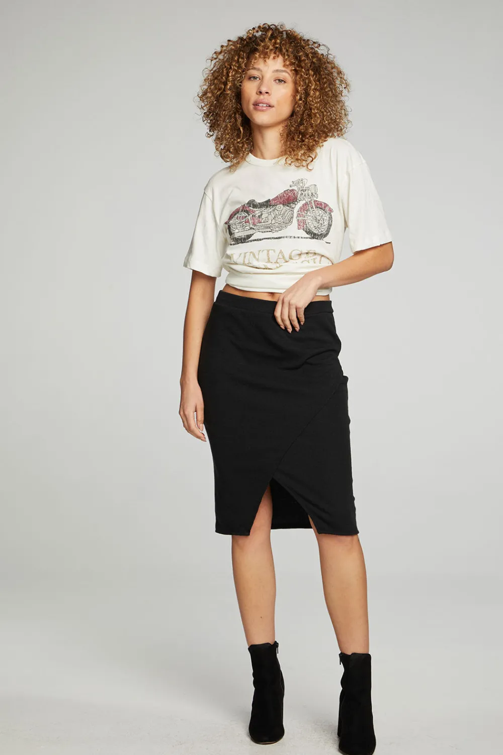 New Wrap Front Pencil Skirt Women Bottoms