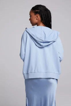 Outlet Yaro Blue Grotto Zip Up Sweatshirt Women Outerwear|Loungewear