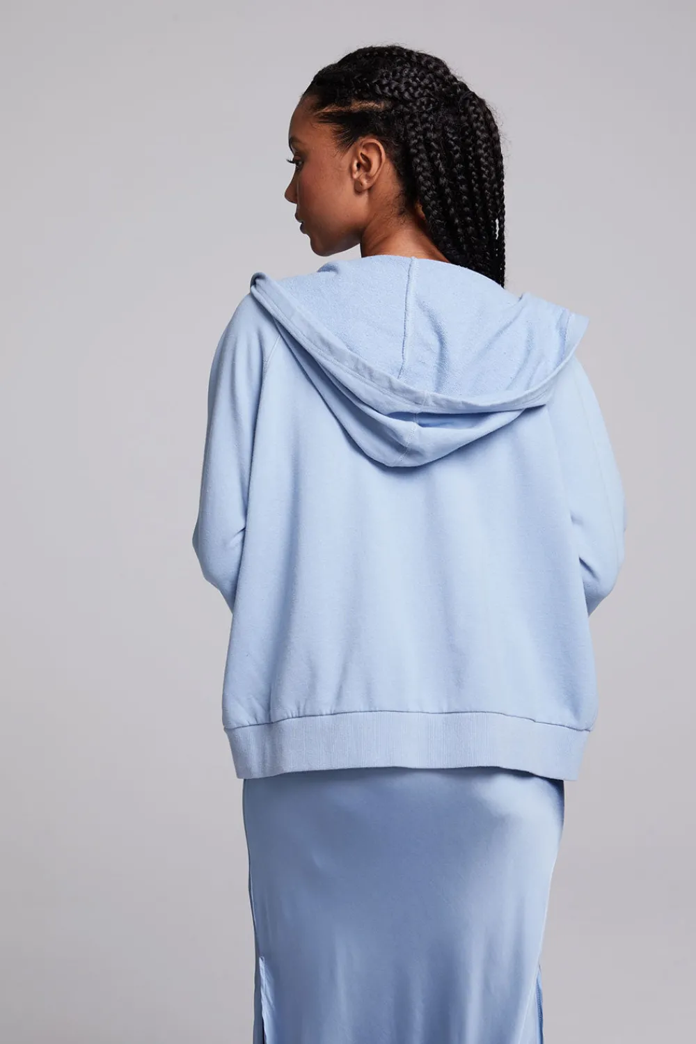 Outlet Yaro Blue Grotto Zip Up Sweatshirt Women Outerwear|Loungewear